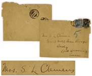 Samuel Clemens Envelope Signed From 1891